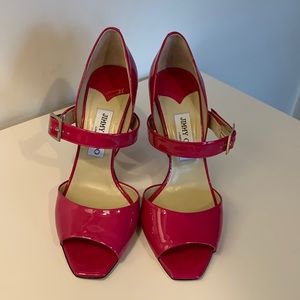 Fuchsia Jimmy Choo Lumiere Mary Jane sandals